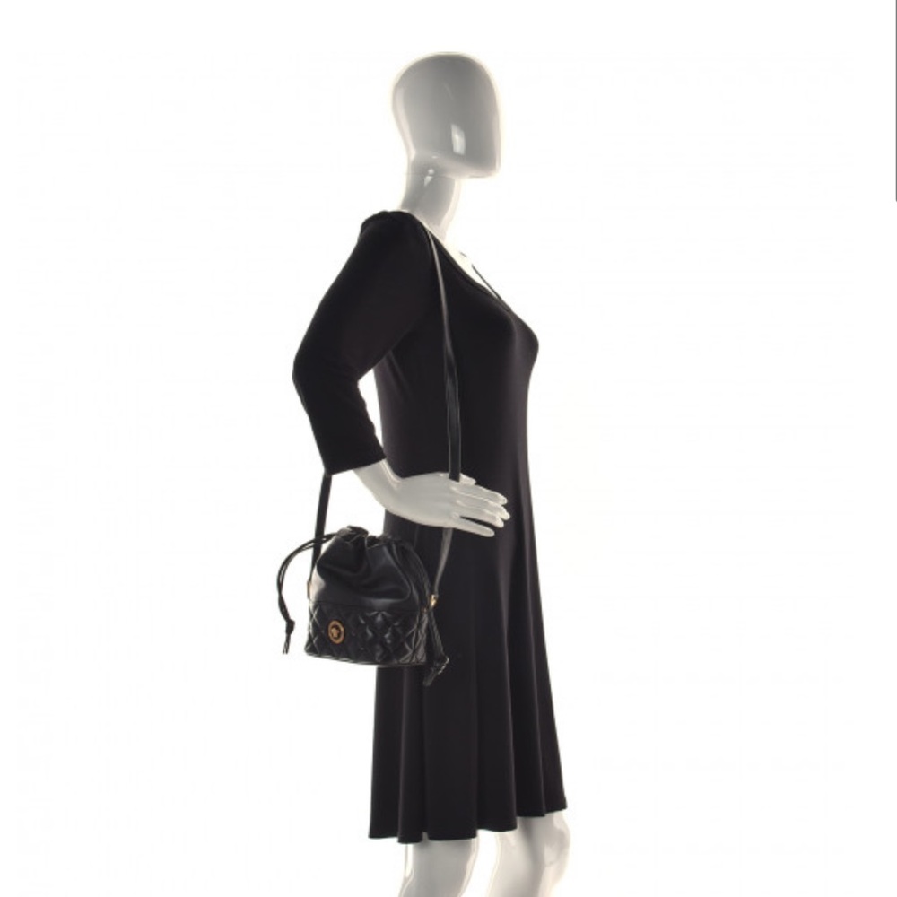 Authentic Versace Black Quilted Drawstring Bag - image 2